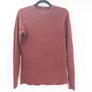 Soul Drifter Men's Red Thermal Crew Neck Long Sleeve Top Size S